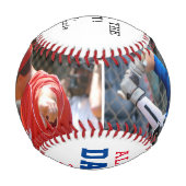 オールスターパパ&コーチ2フォトパーソナライズされた 野球ボール (裏面)