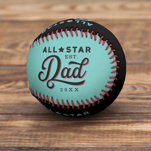 オールスターパパ、ティール（緑がかった色）&ブラックこうもり&モノグラム 野球ボール