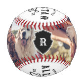 オールスターパパ | Happy Father's Day写真&モノグラム 野球ボール (正面)