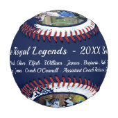 オールスターパーソナライズされたプレイヤーの写真とチームリスト 野球ボール (正面)