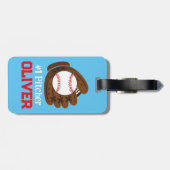 オールスターパーソナライズされたボーイ野球 ラゲッジタグ (裏面横)