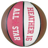 オールスターピンクと白 バスケットボール (縦)