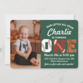 オールスターファースト誕生日招待状 招待状 (正面)