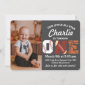 オールスターファースト誕生日招待状 招待状 (正面)