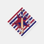 オールスタープレーヤー、ボールプレーヤー – ストライプの紙ナプキンス スタンダードカクテルナプキン (角)