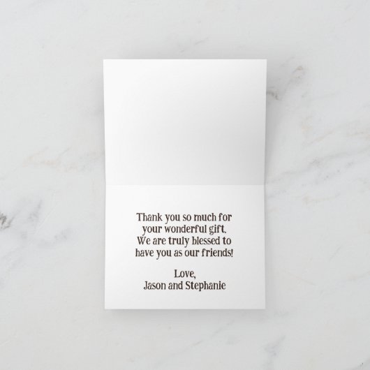 オールスターベイビーシャワーボーイサンキューカード サンキューカード (内部)