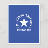 オールスターベースボールバジェット誕生日招待状 (裏面)