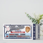 オールスターベースボールパーティー誕生日チケット招待状 招待状 (スタンド正面)