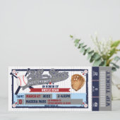 オールスターベースボールベビーシャワーチケット招待状 招待状 (スタンド正面)