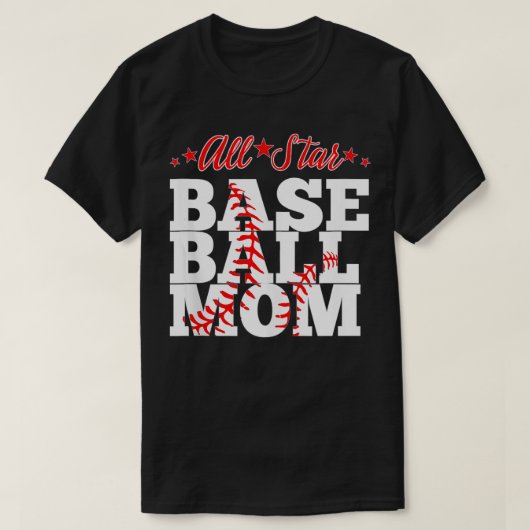 オールスターベースボールママ Tシャツ (デザイン正面)