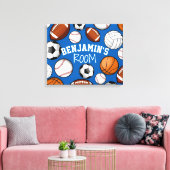 オールスター名前をカスタムするベッドルーム キャンバスプリント (インサイチュ (リビング))