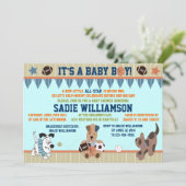 オールスター子犬の男の赤ちゃんのシャワーの招待状 招待状 (スタンド正面)