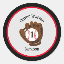 オールスター男の赤ちゃんの第1バースデーベビーシャワー ラウンドシール