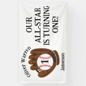 オールスター男の赤ちゃんの第1バースデーベビーシャワー 横断幕 (縦)