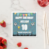 オールスター男子サッカー 誕生日 スタンダードカクテルナプキン (インサイチュ)