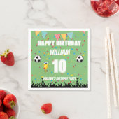 オールスター男子サッカー 誕生日 スタンダードカクテルナプキン (インサイチュ)