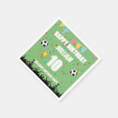 オールスター男子サッカー 誕生日 スタンダードカクテルナプキン (角)