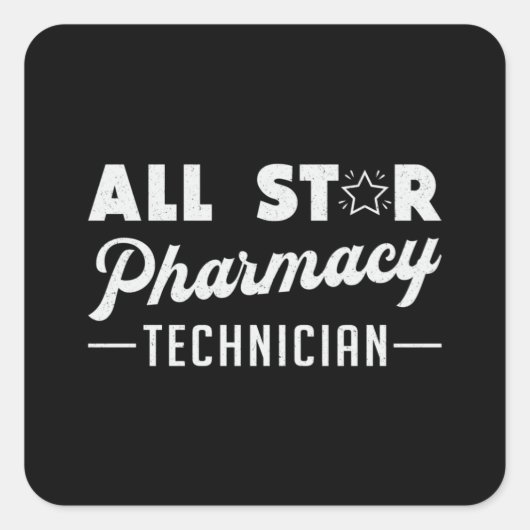 オールスター薬局技師薬剤師 スクエアシール (正面)