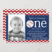 オールスター野球の誕生日の強打の招待状 招待状 (正面/裏面)