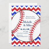 オールスター野球ベビーシャワー招待状 招待状 (正面/裏面)