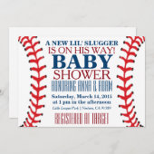 オールスター野球ベビーシャワー招待状 招待状 (正面/裏面)