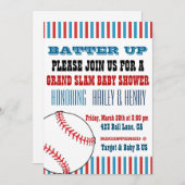 オールスター野球ベビーシャワー招待状 招待状 (正面/裏面)