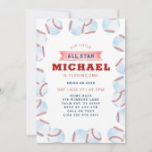 オールスター野球誕生日パーティーへの招待 招待状 (正面)