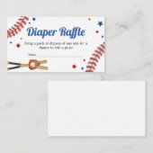 オールスター野球赤ちゃんシャワーおむつラッフル エンクロージャーカード (正面/裏面)