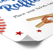 オールスター野球赤ちゃんシャワーおむつラッフル ポスター (角)