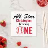 オールスター野球1歳の誕生日 スタンダードカクテルナプキン (インサイチュ)