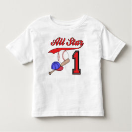 オールスター野球1歳の誕生日 トドラーTシャツ