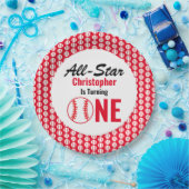 オールスター野球1歳の誕生日 ペーパープレート (パーティー)