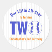 オールスター野球2回目の誕生日 ラウンドシール (正面)