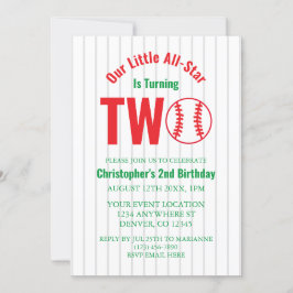 オールスター野球2回目の誕生日 招待状