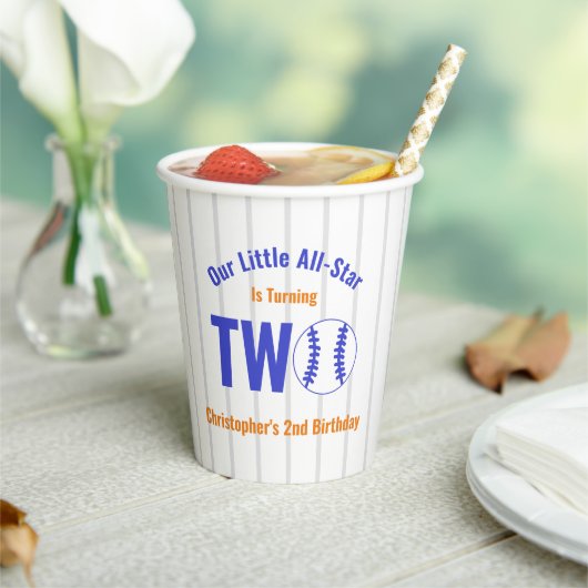 オールスター野球2回目の誕生日 紙コップ (インサイチュ)