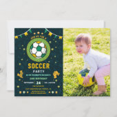 オールスター サッカー キッズ バースデー パーティー 招待状 (正面)