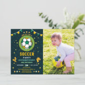 オールスター サッカー キッズ バースデー パーティー 招待状 (スタンド正面)