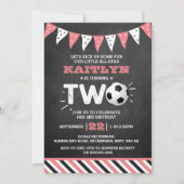 オールスター サッカー ボール 2歳の誕生日 招待状 (正面)