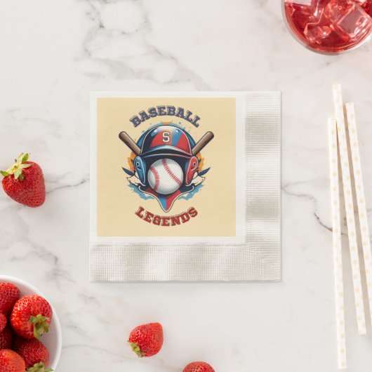 オールスター・スピリット：クラシック野球の基本スポーツ 縁ありカクテルナプキン (インサイチュ)