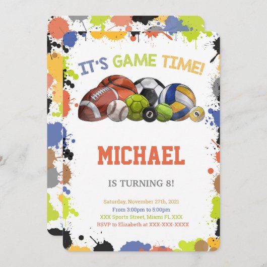 オールスター スポーツ ご招待 招待状 (正面/裏面)