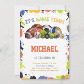 オールスター スポーツ ご招待 招待状 (正面)