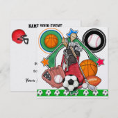 オールスター スポーツ バンケット / イベント 招待状 (正面/裏面)