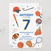 オールスター スポーツ バースデー バッシュ 2 招待状 (正面/裏面)