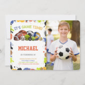 オールスター スポーツ フォト 招待状 (正面)