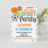 オールスター スポーツ 誕生日 ご招待 招待状 (スタンド正面)