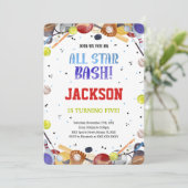 オールスター スポーツ 誕生日 招待状 (スタンド正面)