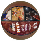 オールスターMVPプレーヤーチームロゴコラージュ卒業 バスケットボール (正面)