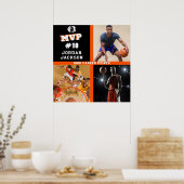 オールスターMVPプレーヤーチームロゴコラージュ卒業 ポスター (キッチン)