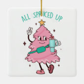 オールスプルケード – おもしろい Bougie Chrimas Tree セラミックオーナメント (裏面)