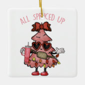 オールスプルケード – おもしろい Bougie Chrimas Tree セラミックオーナメント (正面)